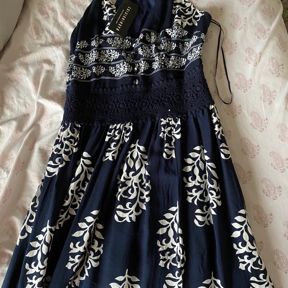 a long dress with slit